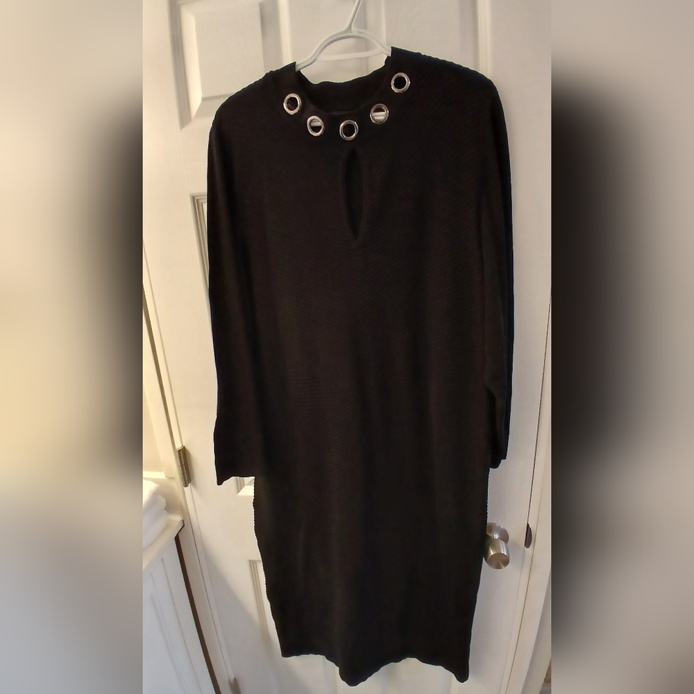 Torrid Black Sweater Dress with silver grommets Torrid Size 3 = US 22/24 = 3X